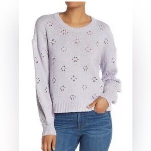 Madewell Floral Pointelle Pullover Sweater